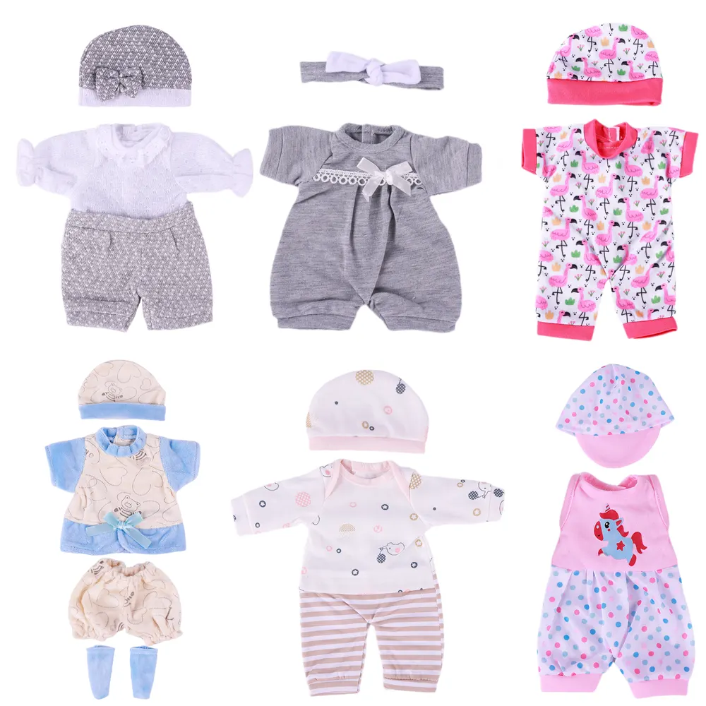 12–15" Cute Pants Outfit 6 Sets for Reborn Baby Dolls