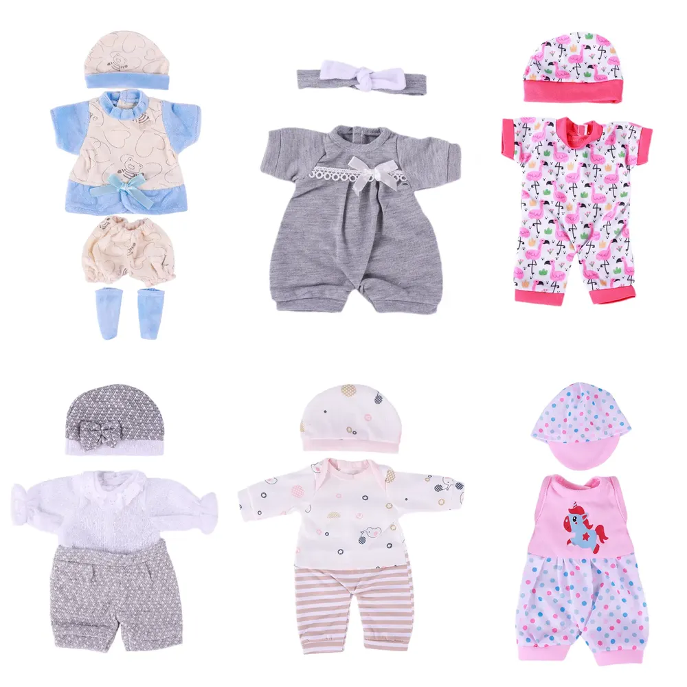 12–15" Cute Pants Outfit 6 Sets for Reborn Baby Dolls, photograph 2