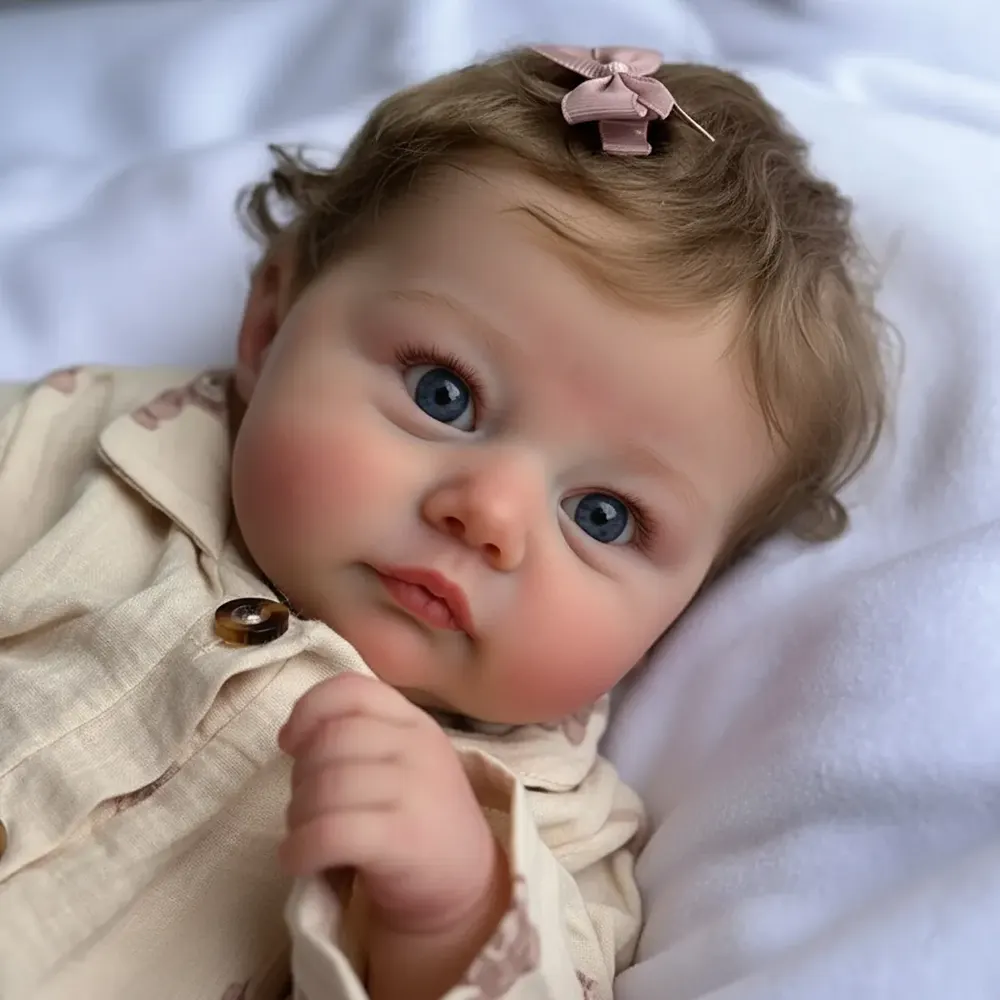 12"/ 16"/ 20" Lifelike Solid Platinum Liquid Reborn Baby Doll with Clear Beautiful, photograph 3