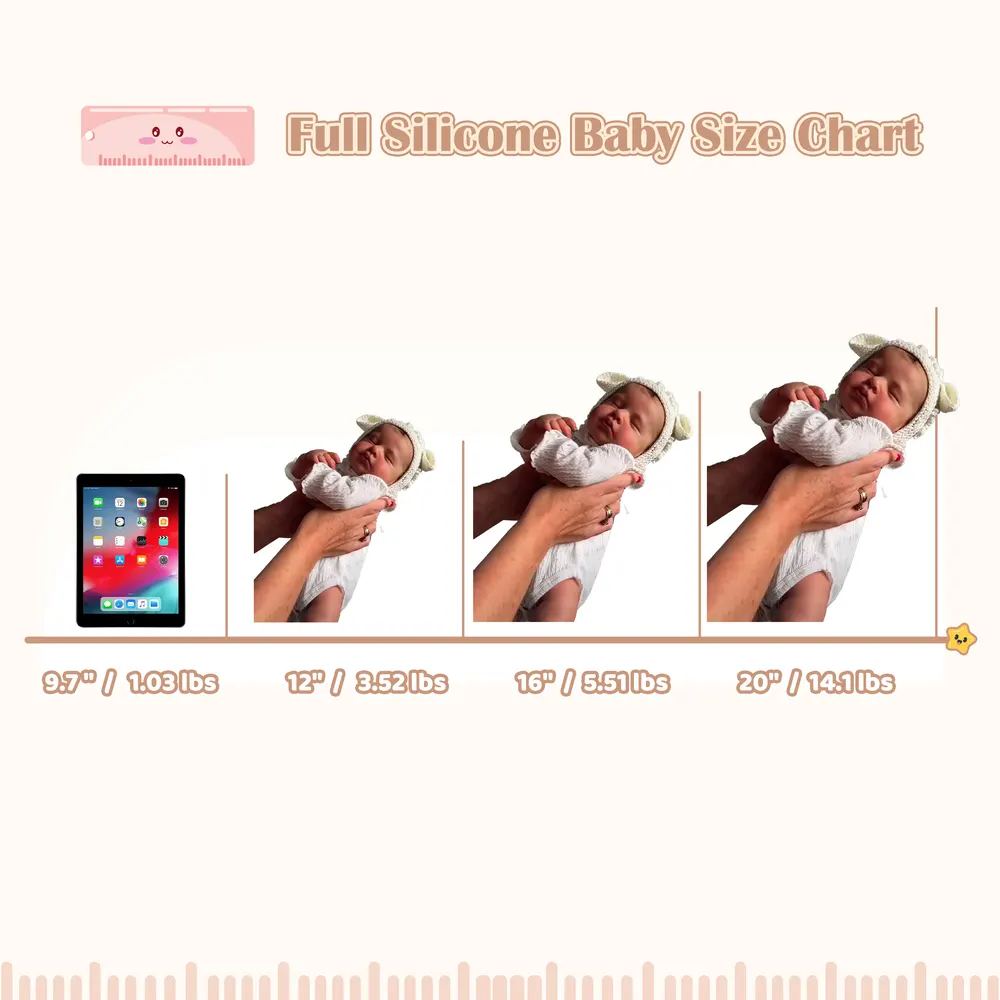 12" & 16" & 20" Liquid Full Silicone Reborn Baby Boy or Girl Doll Priser and Bazzin, photograph 6