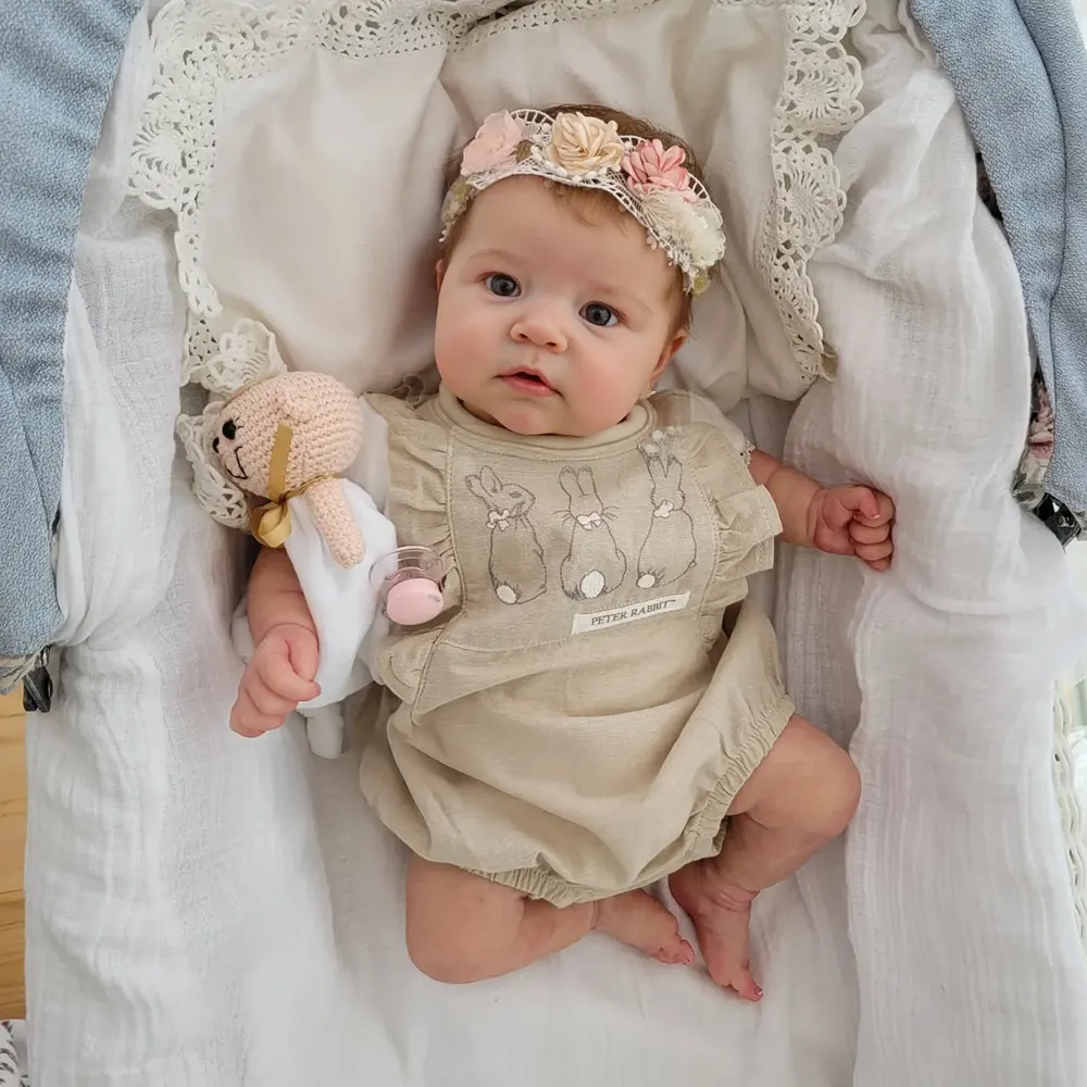 12"/16"/20" Reborn Baby Doll with Solid Silicone and Lifelike Hand-Rooted Hair, photograph 2