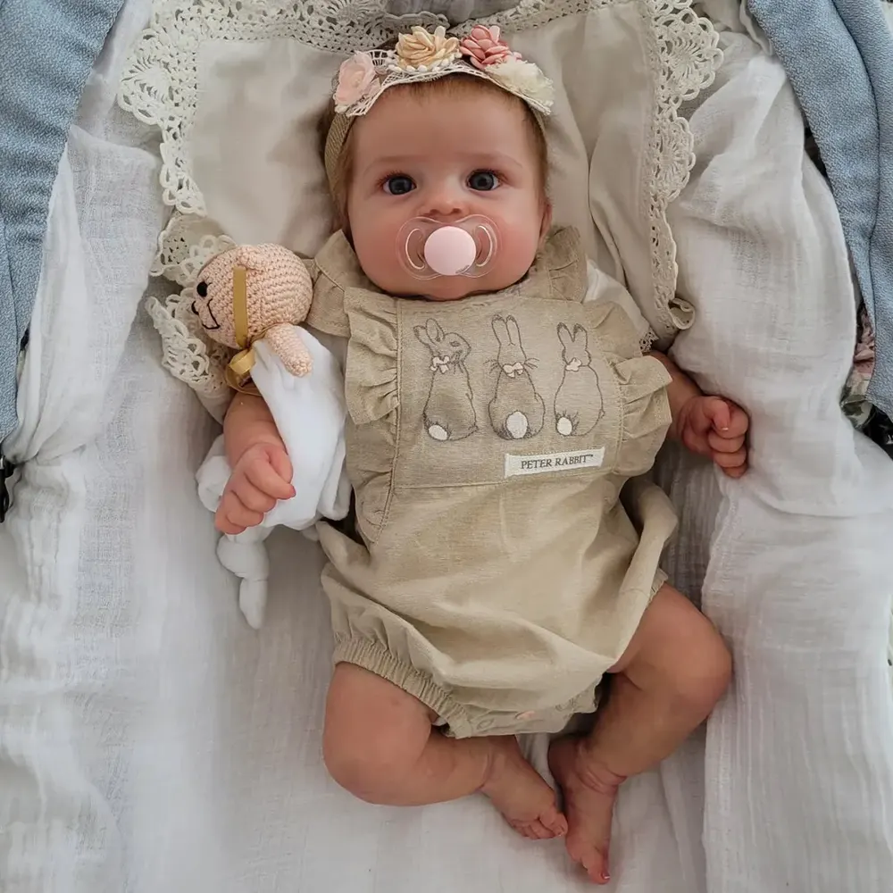 12"/16"/20" Reborn Baby Doll with Solid Silicone and Lifelike Hand-Rooted Hair, photograph 3