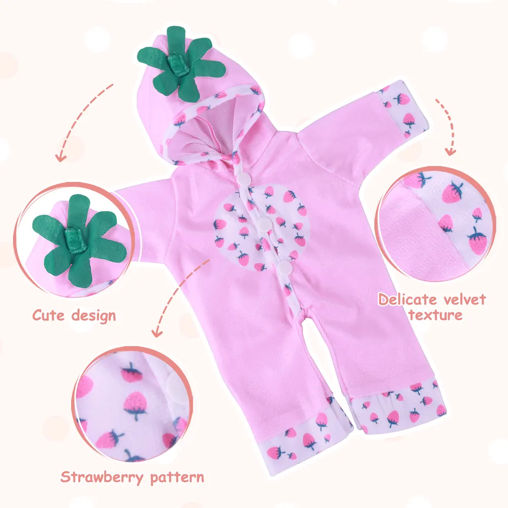 12"-16" Cute Fruit Onesie 6-Pieces Set for Newborn Baby Clothing Accessories, photograph 3