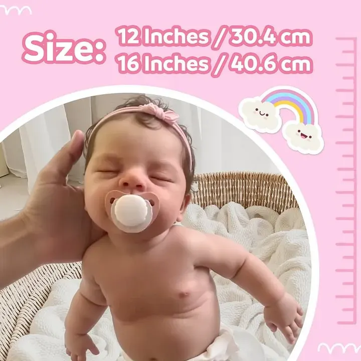 12"/16" Flexible Full Body Liquid Silicone Infant Realistic Baby Boy or Girl Bover, photograph 3