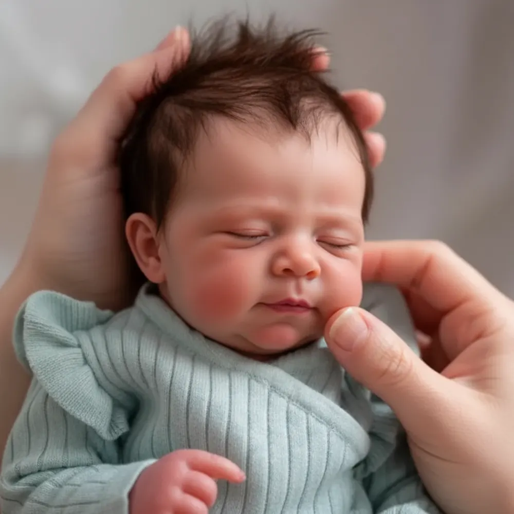 12" & 16" Flexible Full Body Silicone Reborn Newborn Sleeping Baby Doll Boy, photograph 4