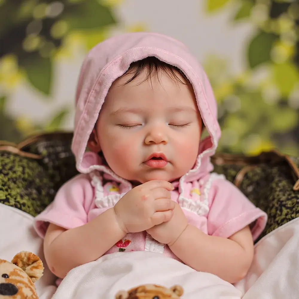 12"&16" Full Platinum Solid Silicone Sleeping Baby Doll Girl or Boy Presin, photograph 2