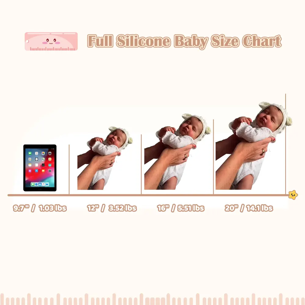 12"&16" Full Silicone Reborn Baby Doll Boy or Girl Mader and Vikor- Flexible, photograph 6