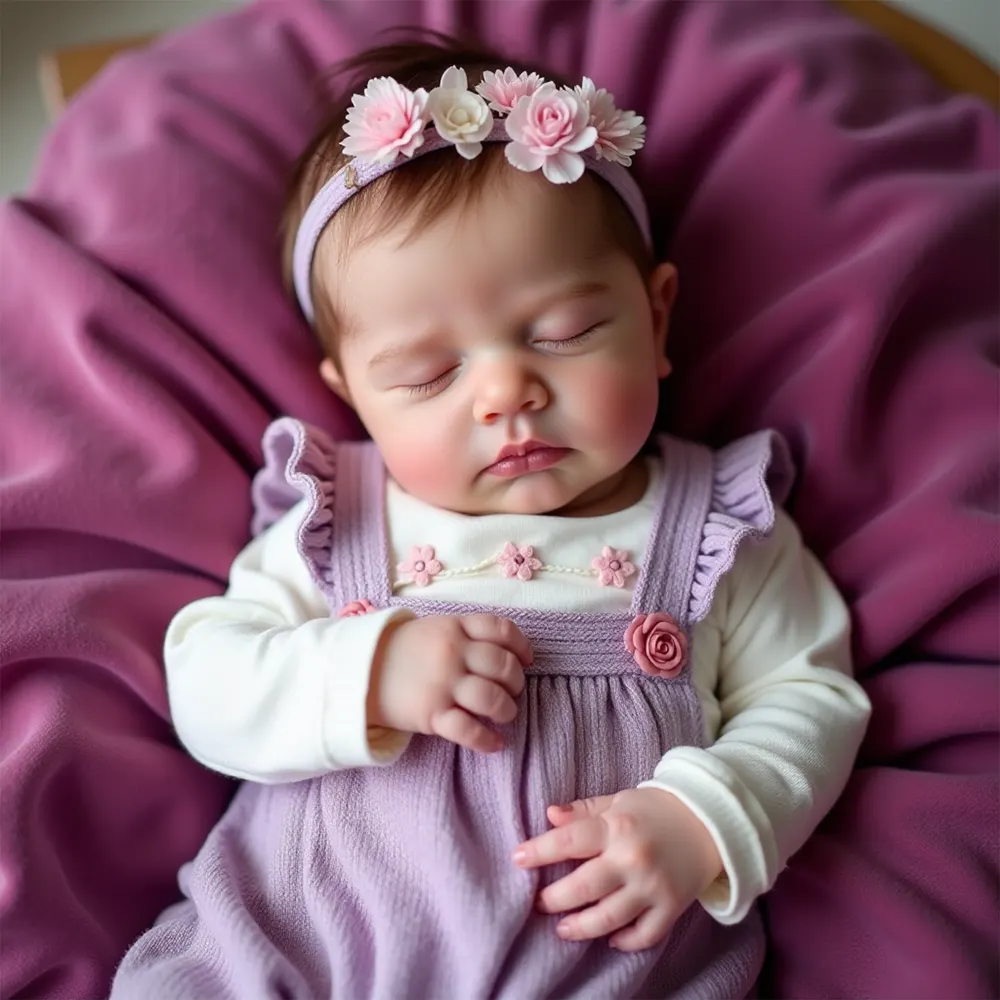 12"/16" Realistic Silicone Sleeping Baby Little Infant Boy or Girl Jucesa, photograph 5