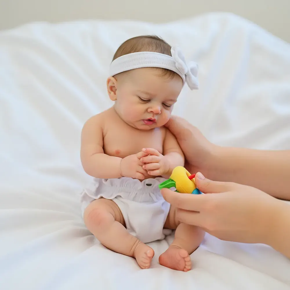 12" & 16" Reborn Baby Doll with Solid Silicone Material and Cuddly Holding Feel, photograph 5