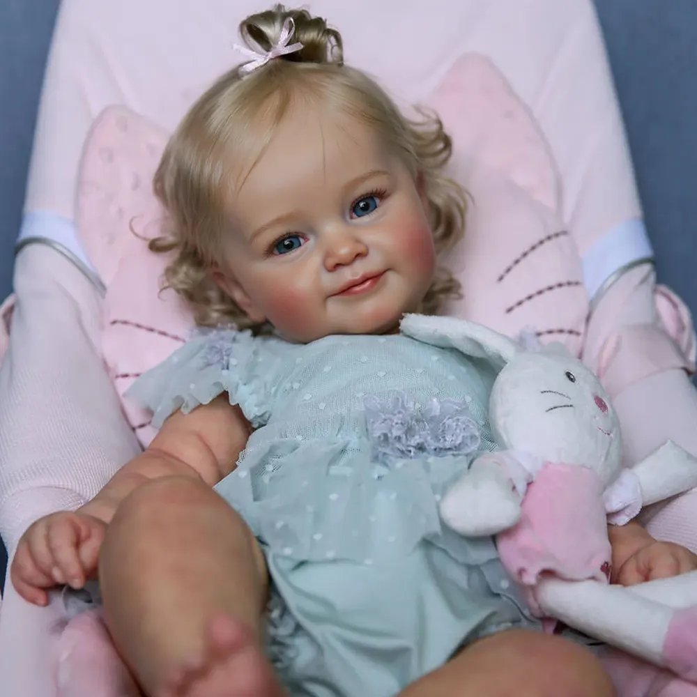 12"&16" Reborn Full Silicone Baby Doll Girl Madeleine with Flexible Cheek, photograph 2
