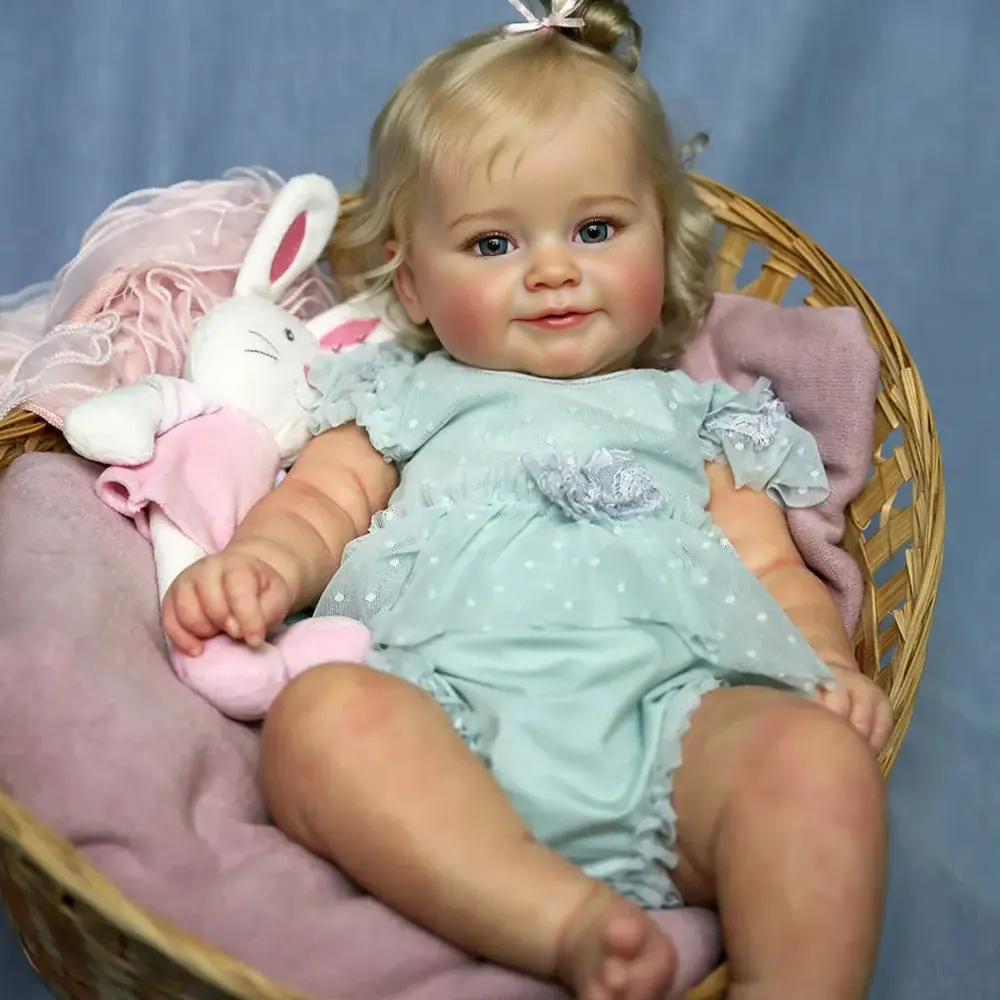 12"&16" Reborn Full Silicone Baby Doll Girl Madeleine with Flexible Cheek, photograph 3