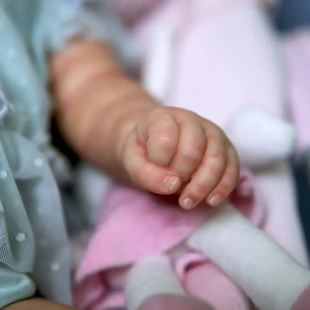 12"&16" Reborn Full Silicone Baby Doll Girl Madeleine with Flexible Cheek, photograph 6
