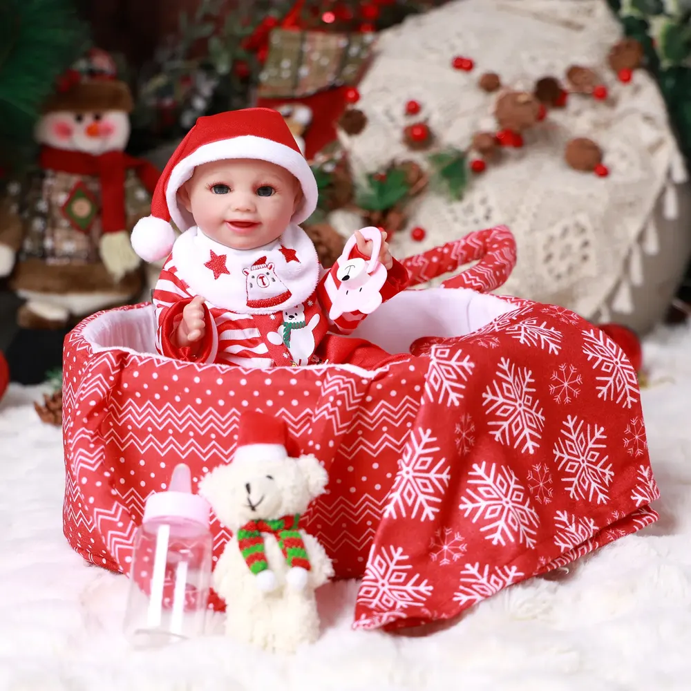 12" Christmas Decoration 9 Pcs Reborn Baby Doll Clothes Accessories Set, photograph 5