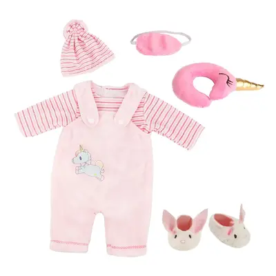 16"-18" Pink Sweetheart Girls Pyjamas Series 6-Pieces Set for Reborn Baby Girl