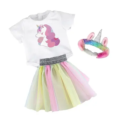 16"-18" Unicorn Skirt Tutu Skirt 3 Pieces Set for Reborn Baby Girls