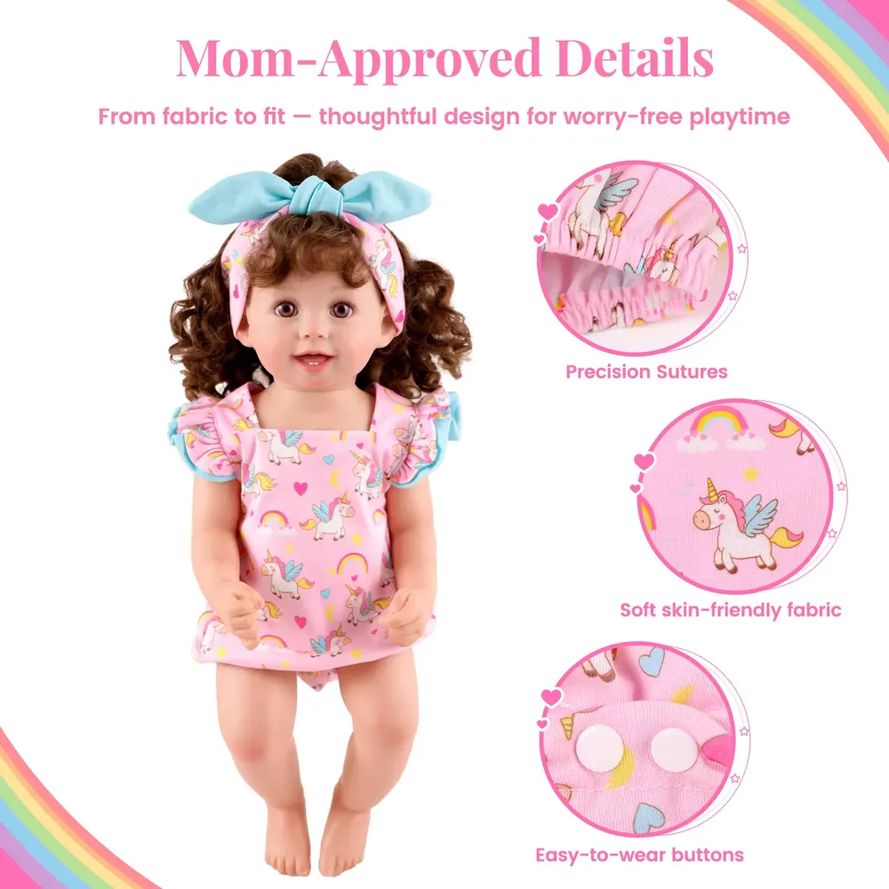 17"-20" 3Pcs Reborn Doll Specials Accessories Multi-style Clothing Set For Girls, photograph 3