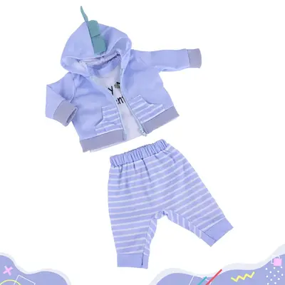 17"-20" Blue for Reborn Boy Baby Accessories 3-Pieces Set