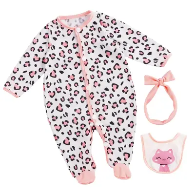 17"-20" Pink for Reborn Girl Baby Accessories 3-Pieces Set