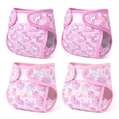 17–22" Cute Pattern Doll Nappy Set 4 Pieces for Reborn Baby Dolls