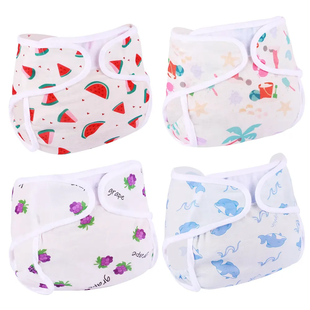 17"-22" Fruit Animal Nappy Clothes 4-Pieces Set Clothing Accessories