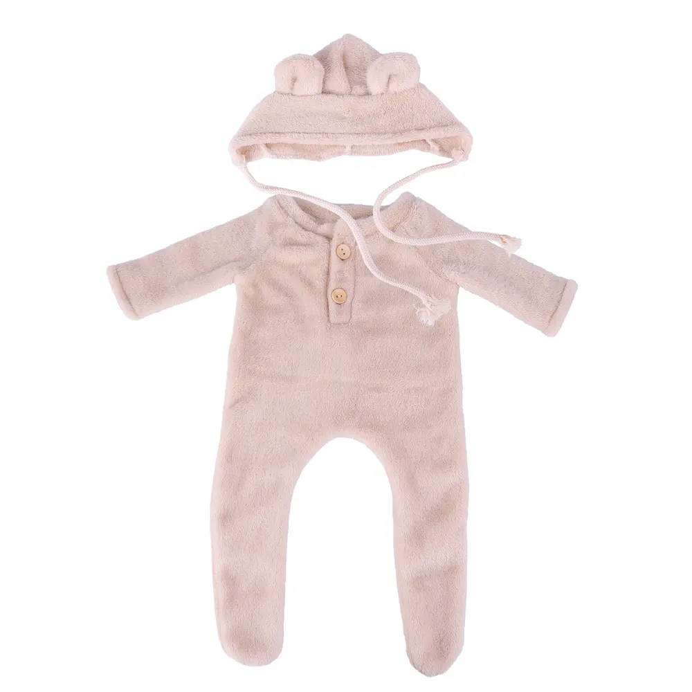 17"-22" Light Brown Cotton Romper 2-Pieces Clothing Accessories