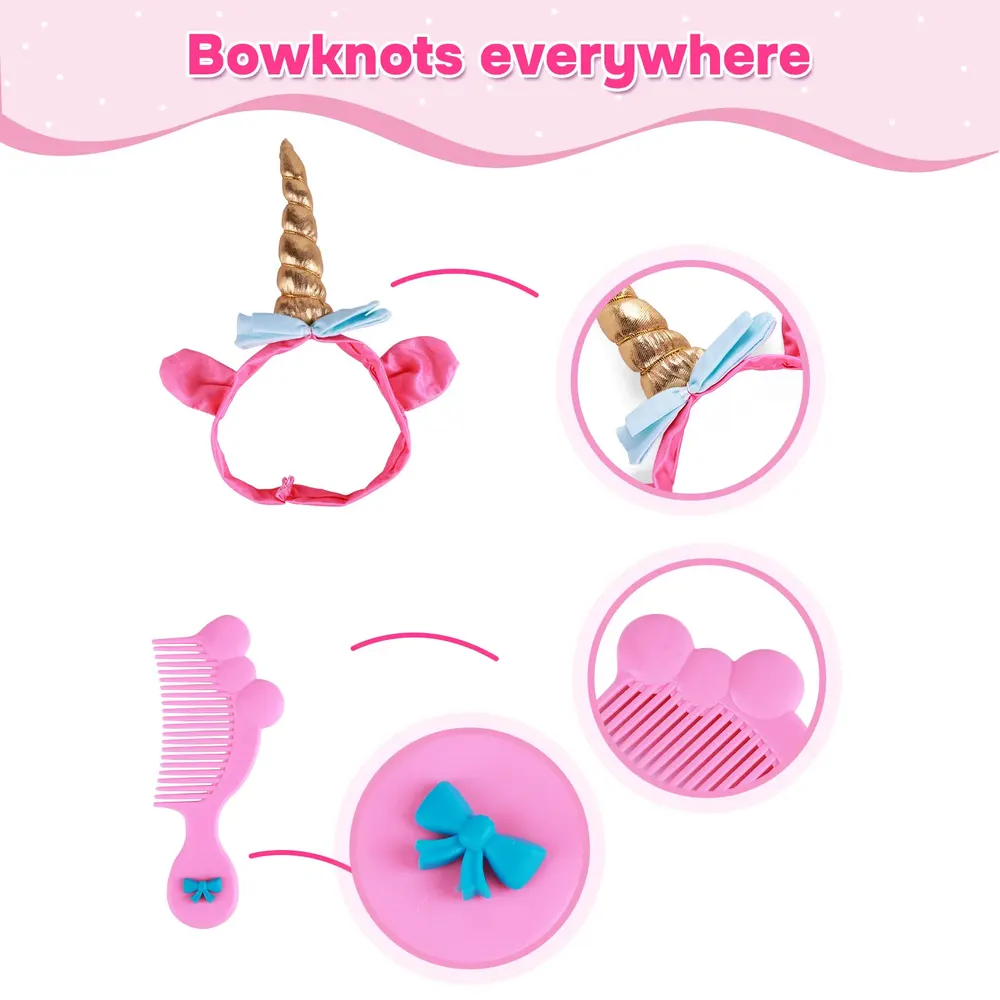 17"-22" Unicorn Set 5 Pcs Reborn Baby Doll Clothes Accessories Set, photograph 4