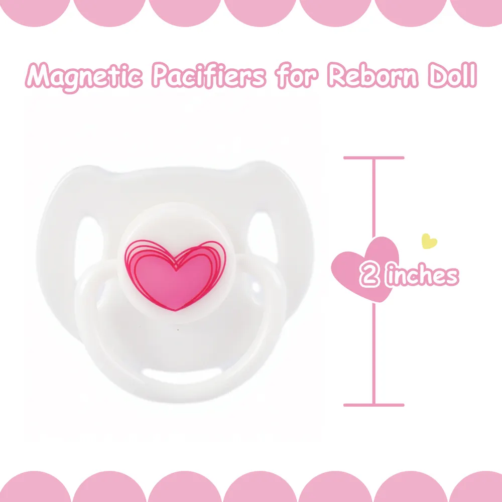 17"-22" White Socks and Pacifiers 4 Pcs Reborn Baby Doll Accessories Set, photograph 2