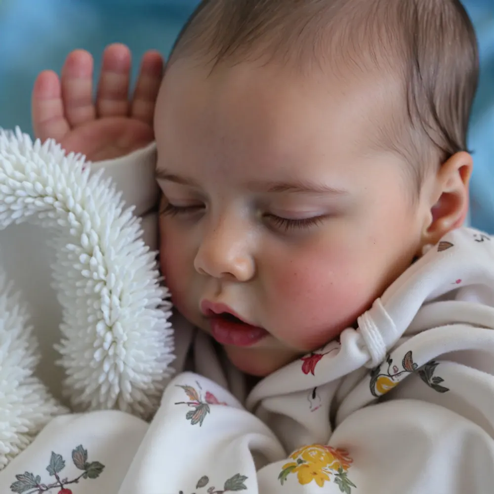 17" Preemie Reborn Babies Lifelike Sleeping Weighted Silicone Newborn Baby Girls, photograph 3