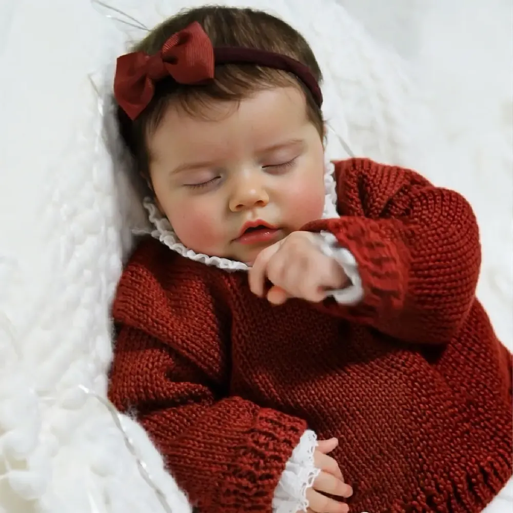 17"Reborn Baby Dolls Girl with Soft Body, Realistic Newborn with Heartbeat, photograph 2