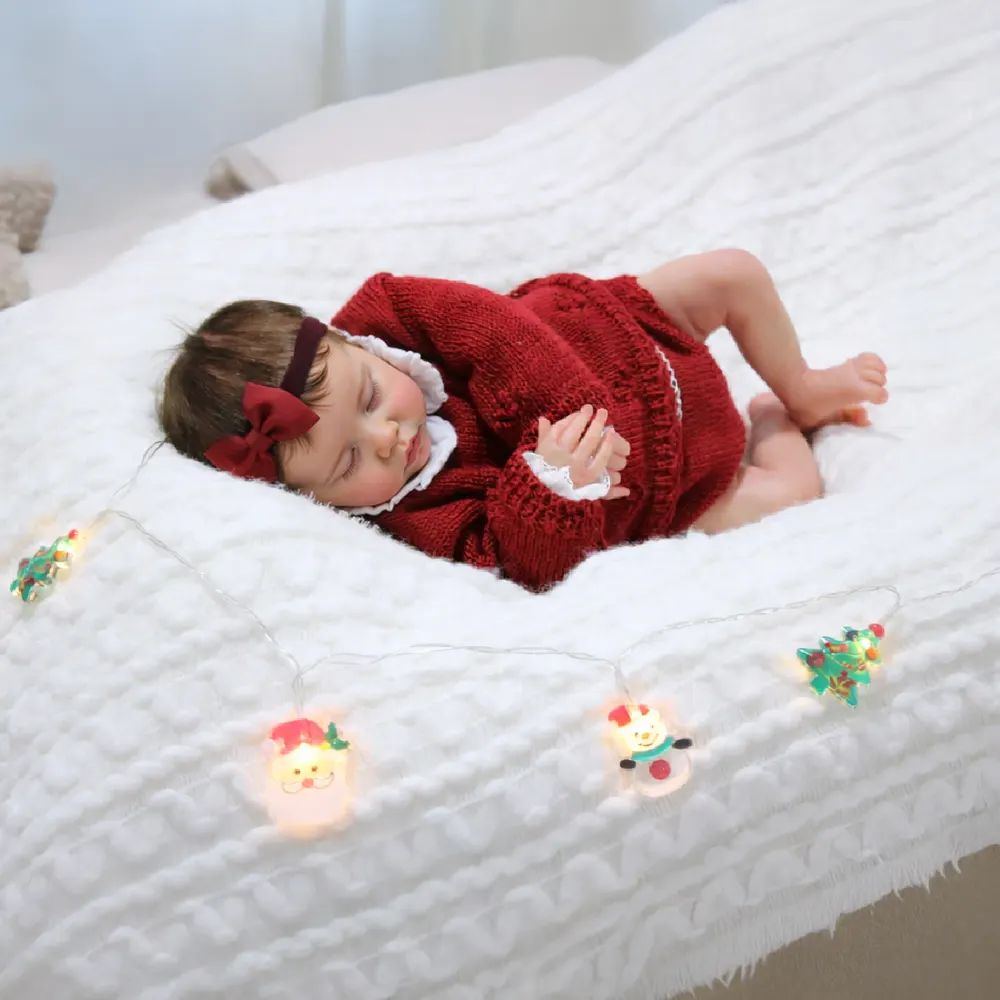 17"Reborn Baby Dolls Girl with Soft Body, Realistic Newborn with Heartbeat, photograph 4