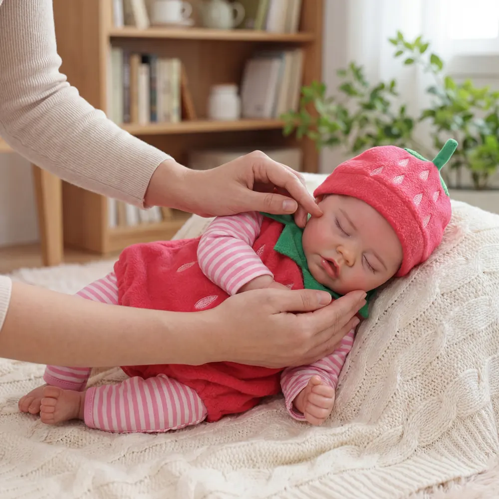 17" Sleeping Realistic Baby Dolls Girl with Weighted Body, photograph 6