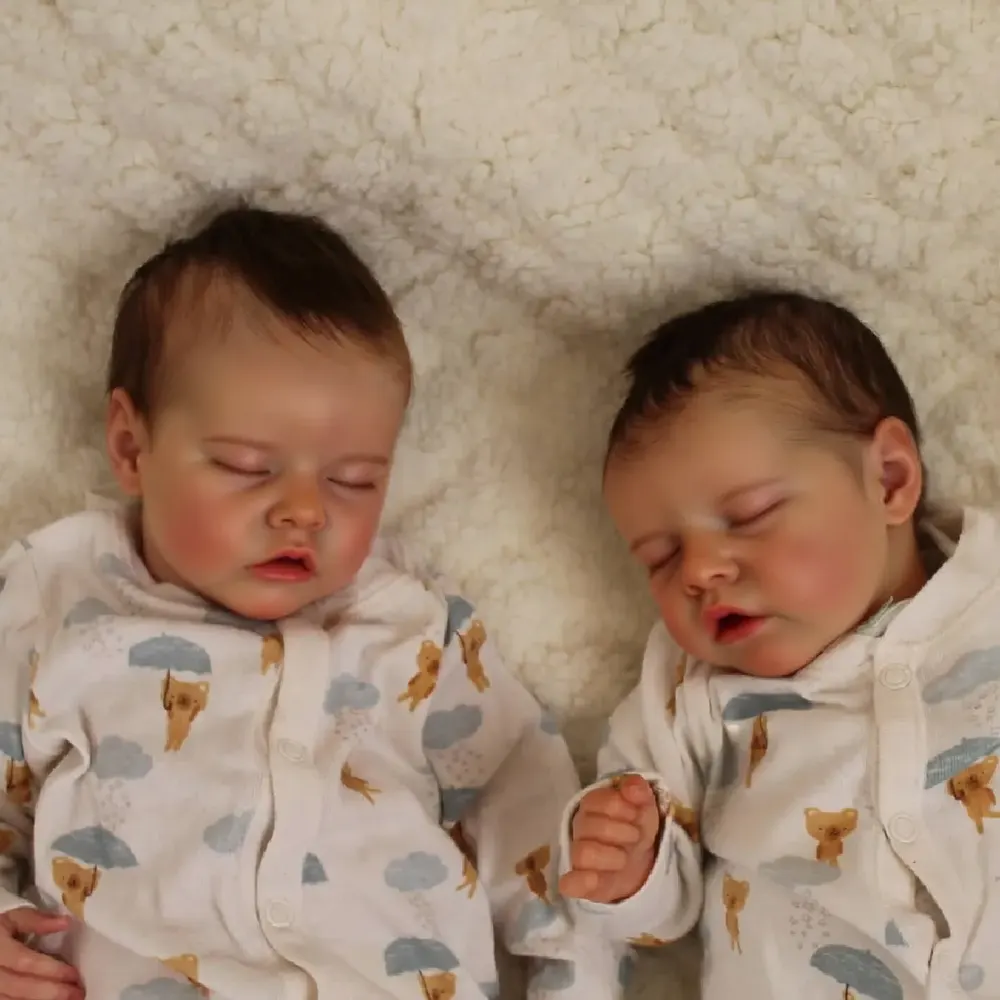 17" Twins Dolls Featuring Lifelike Heartbeat Coos and Gentle Pulses, photograph 4