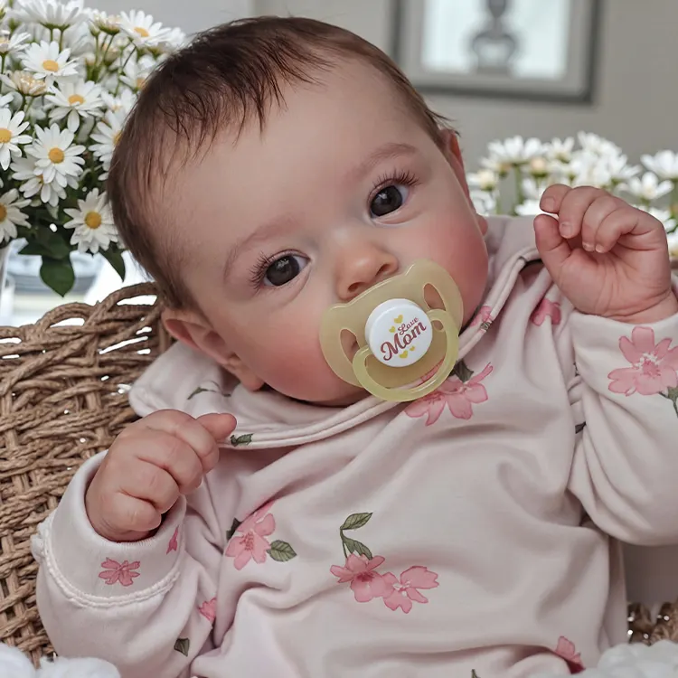 18" Real Lifelike Reborn Newborn Baby Doll Blue Opened Eyes Girl Named Viliera, photograph 4