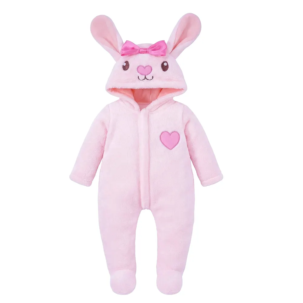 20" Pink Bunny Bow Romper for Reborn Baby