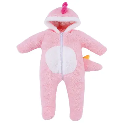 20" Plush Pink Dinosaur Bodysuit Set for Reborn Babies
