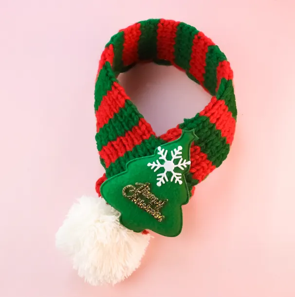 20" Red Christmas Knit Scarf for Soft Vinyl Doll, photograph 2