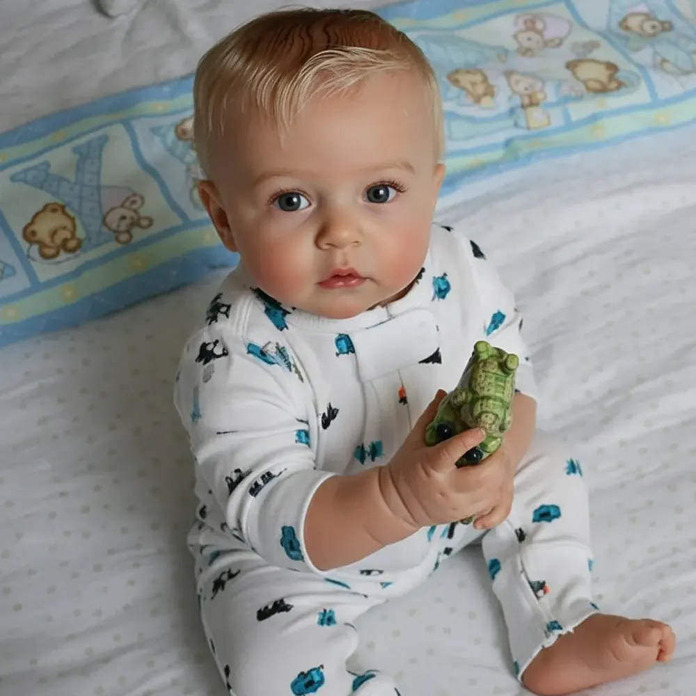 20" Kids Reborn Lover with Blue Eyes, Lifelike Handmade Soft Touch Body, photograph 5