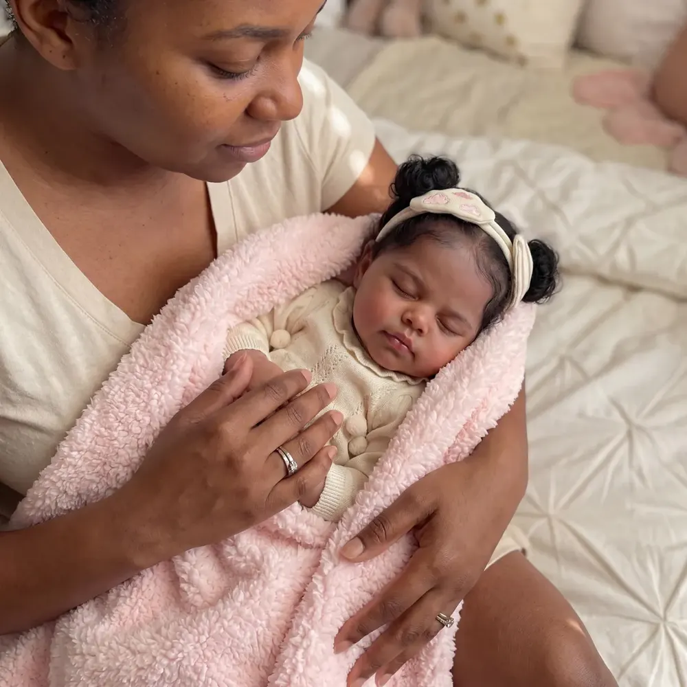 20" Lifelike African American Reborn Baby Girl – Veradis, photograph 6