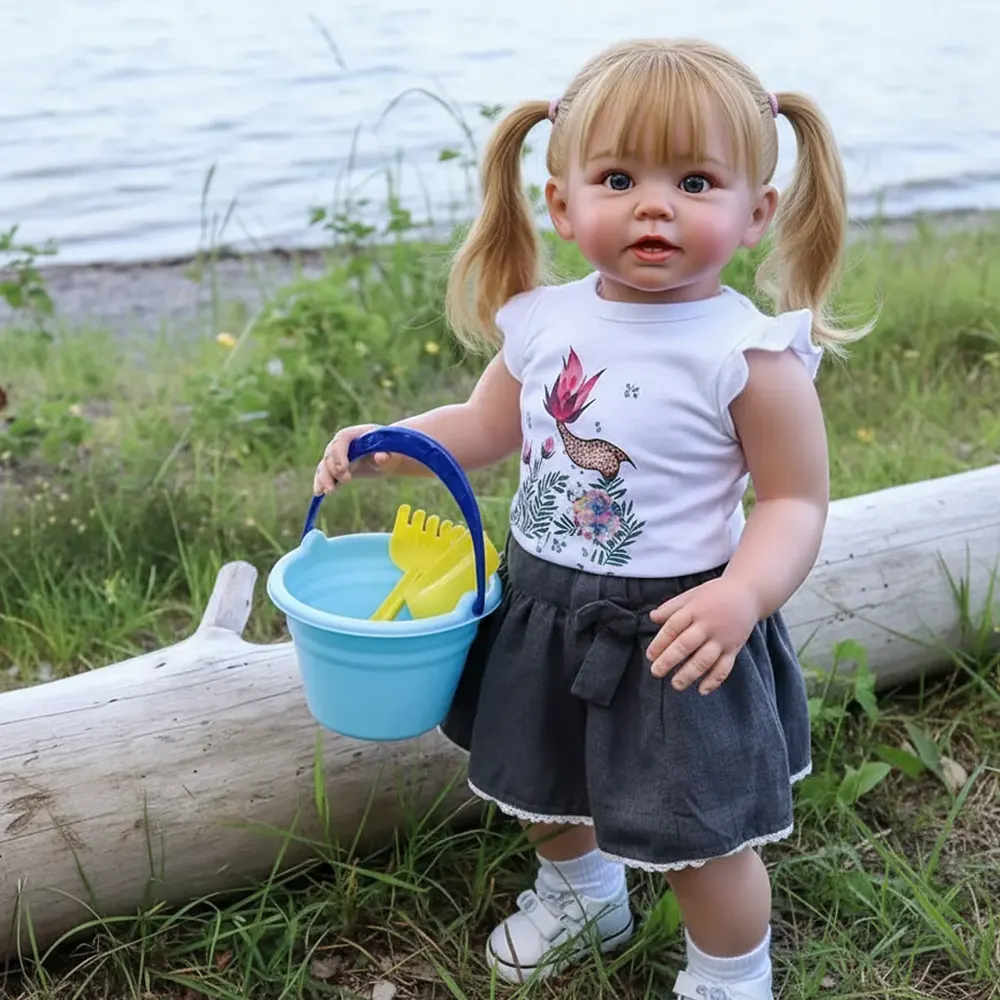 Heartbeat & Sound 20"& 22" Lifelike Awake Janey Realistic Vinyl Reborn Baby Doll, photograph 4