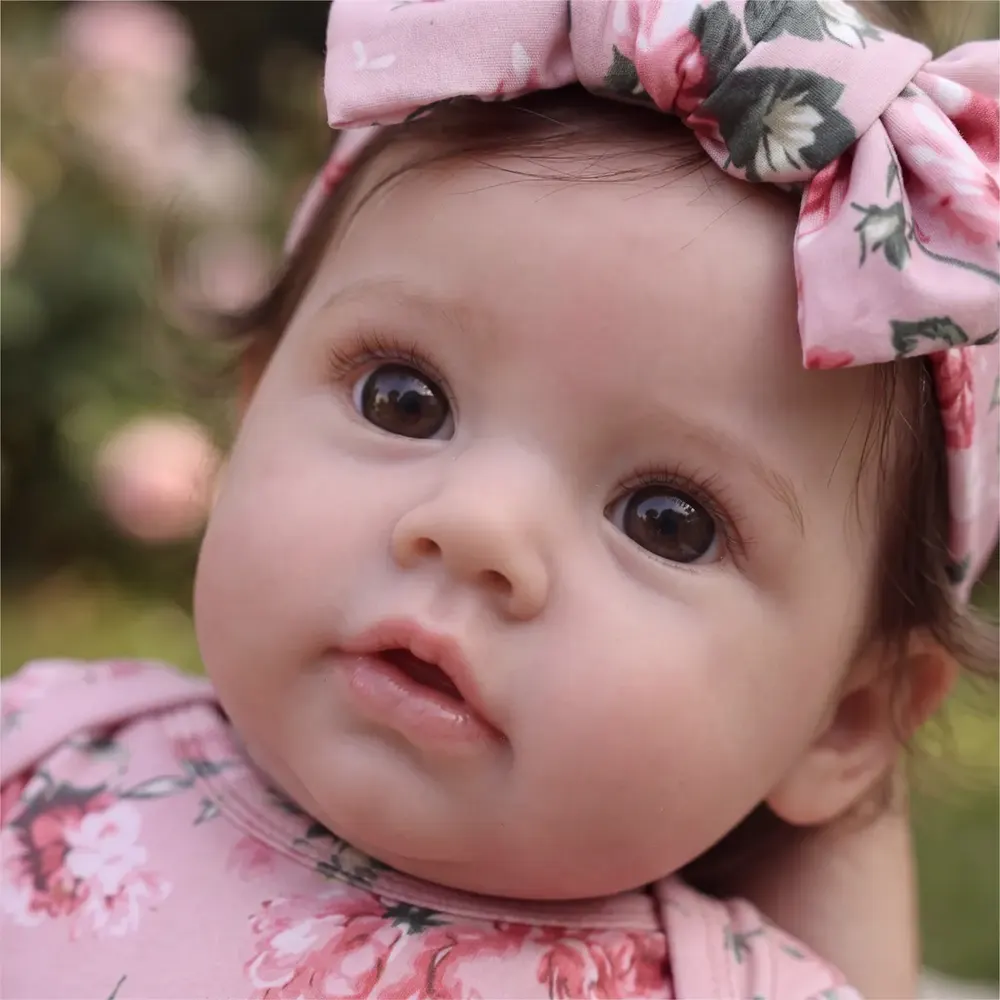 20" Lifelike Reborn Baby Girl Soft Vinyl Body, Realistic Facial Expression – Lia, photograph 4