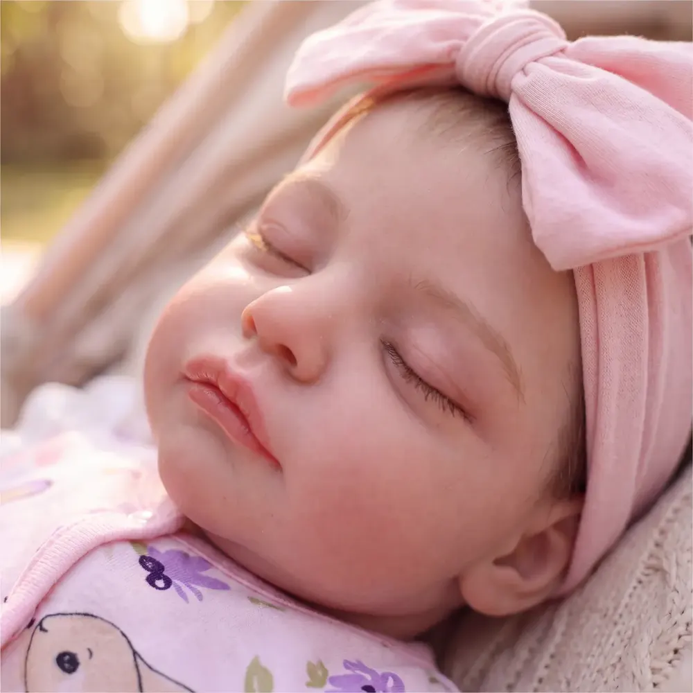 20" Lovely Newborn Baby Girl with Heartbeat Coos and Breathing Function - Macy, photograph 3