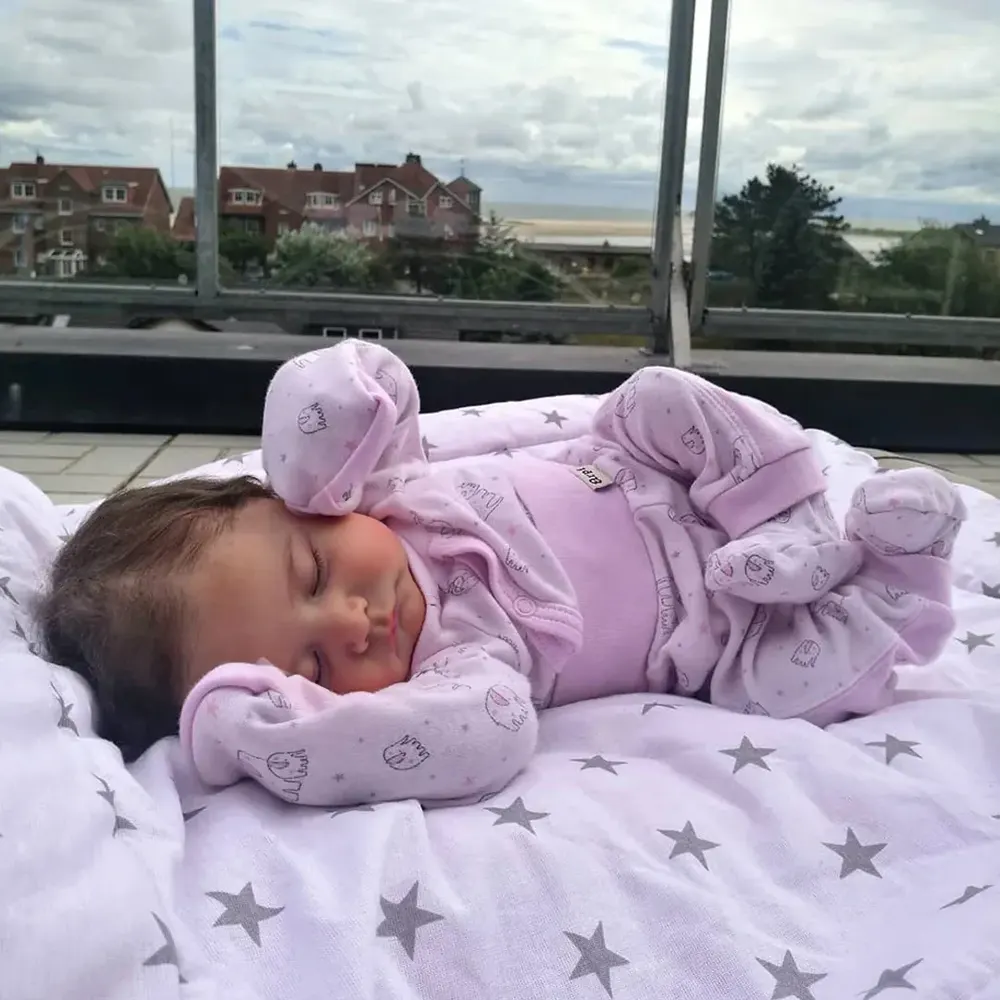 20" Newborn Lifelike Sleeping Silicone Vinyl Reborn Baby Doll Girl Josephine