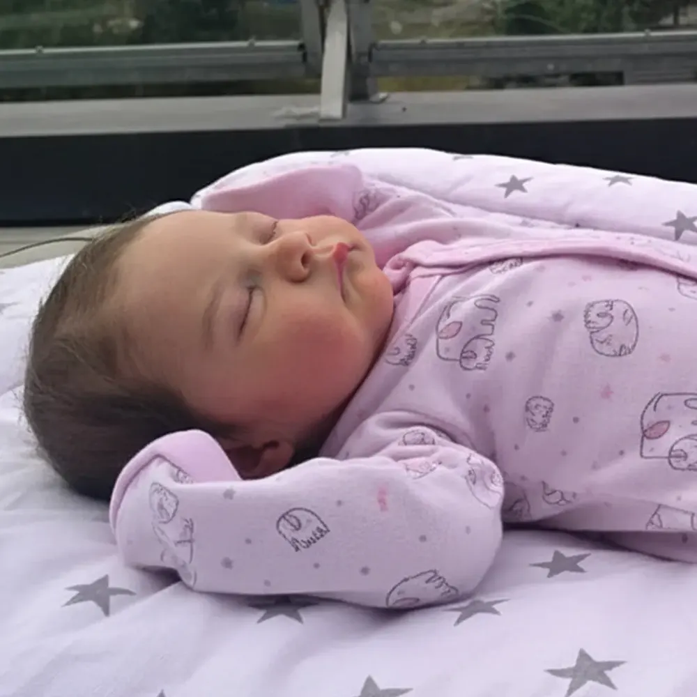20" Newborn Lifelike Sleeping Silicone Vinyl Reborn Baby Doll Girl Josephine, photograph 5