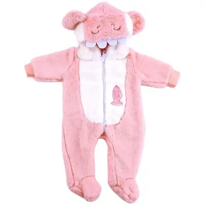 20" Pink Shark Set Cute Plush Bodysuit for Reborn Babies