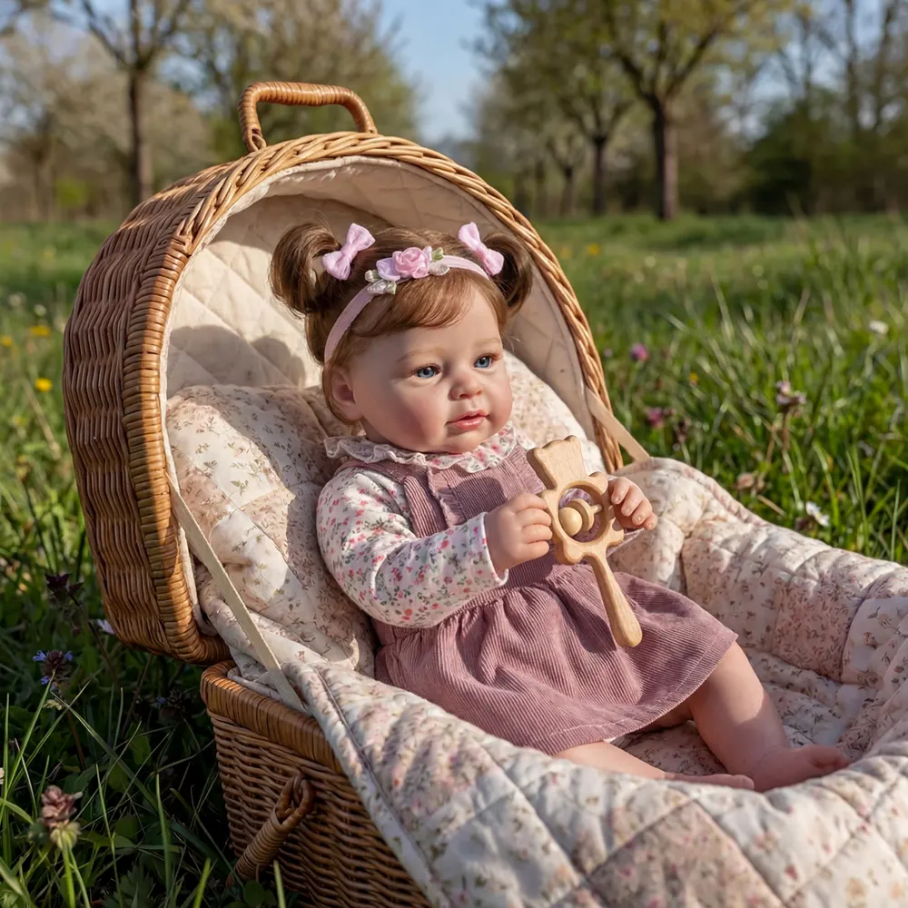 20" Real Baby Doll for Special Spring, Awake Toddler Girl with Heartbeat and Breath, photograph 2