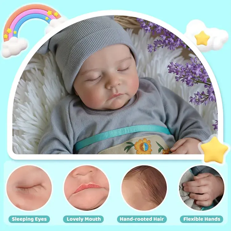 Heartbeat & Coos 20" Real Lifelike Carley, Realistic Soft Silicone Newborn Baby Boy, photograph 2