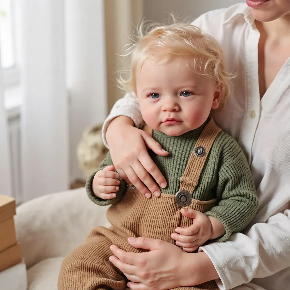 20" Reborn Baby Boy Doll with Blonde Hair, Toddler Boy Named Pherva, photograph 6