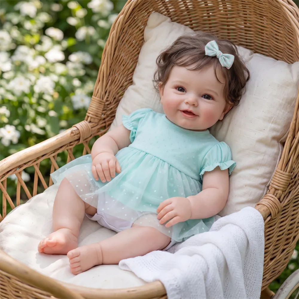 20" Reborn Baby Doll Soft Vinyl, Adorable Smile, Perfect for Collectors – Zoey, photograph 2