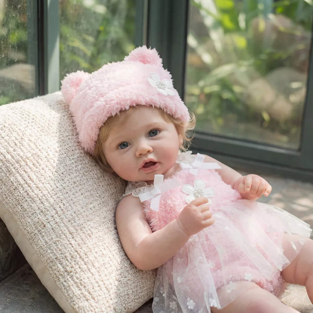 20" Reborn Toddlers with Lifelike Baby Face, Girl Doll with Real Weighted Body