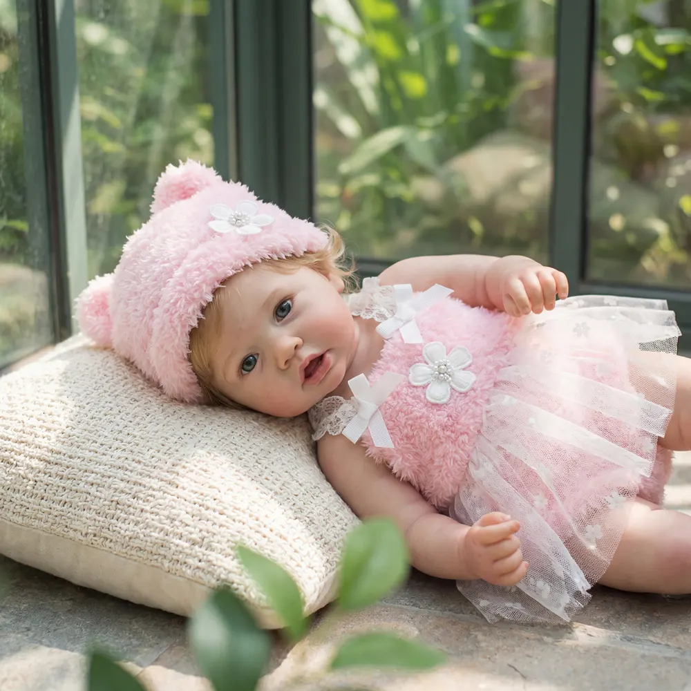 20" Reborn Toddlers with Lifelike Baby Face, Girl Doll with Real Weighted Body, photograph 2